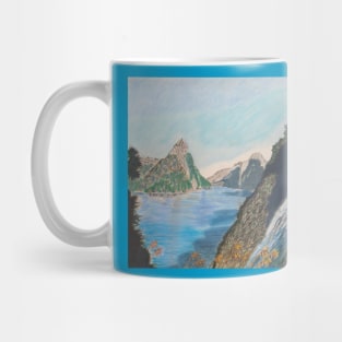 Bowen Falls in Milford Sound, New Zealand Mug